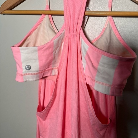 Lululemon pink built in sports bra tank top 8 - Picture 4 of 6